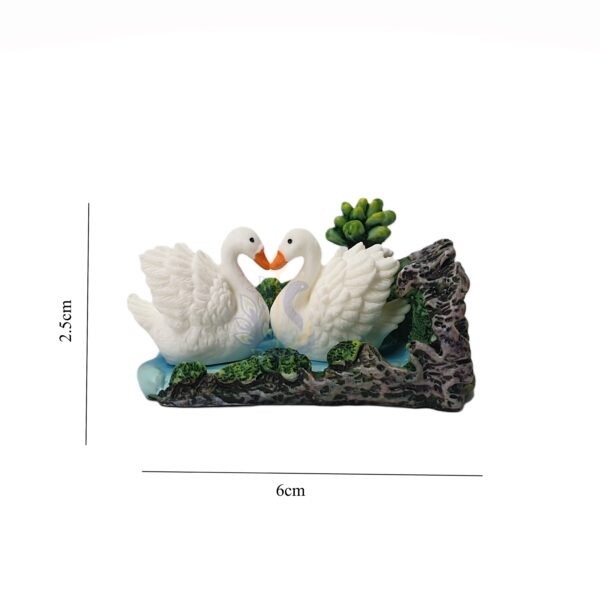 Miniature Pair of Swan figure in Terrain