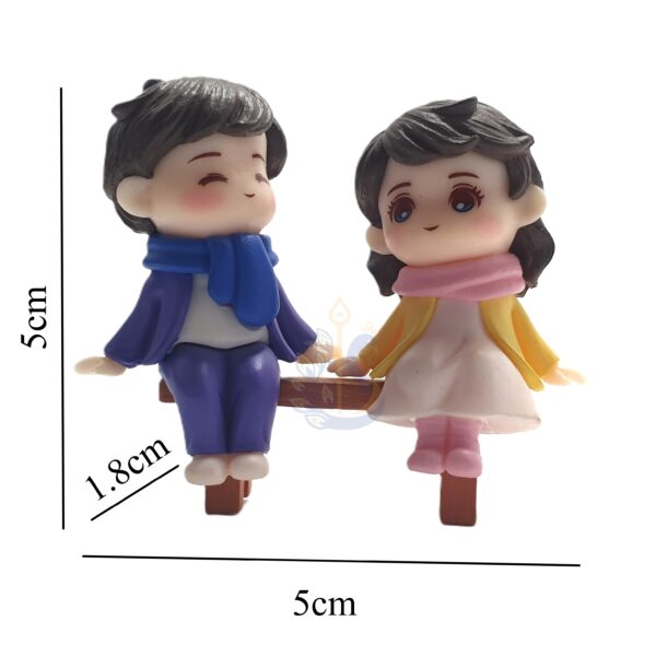 Couple in Bench Miniature Set