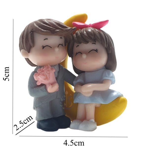 Sweet Lover Couple in Moon Miniature