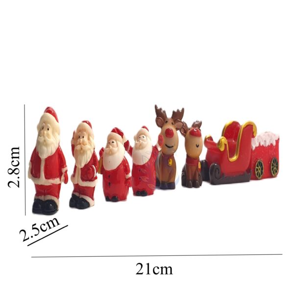 Tiny Santa Claus with Sleigh Miniature Set