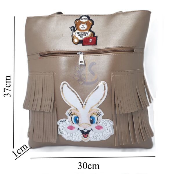 Trendy Tote Bag With Cartoon Patches