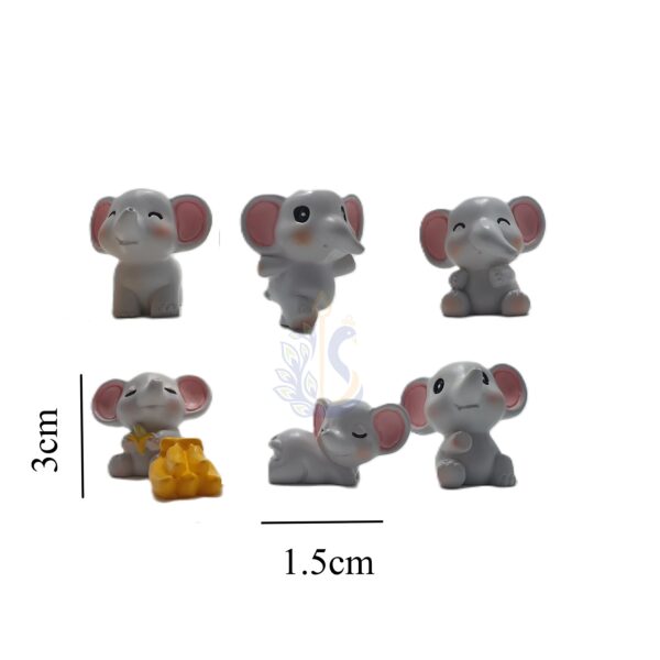 Miniature Elephant Trinkets set of 6
