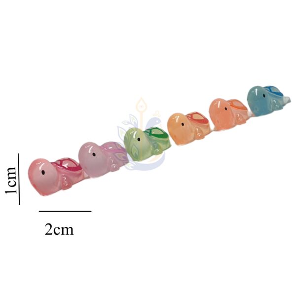 Miniature Radium Turtle Decoration for Desktop set of 6