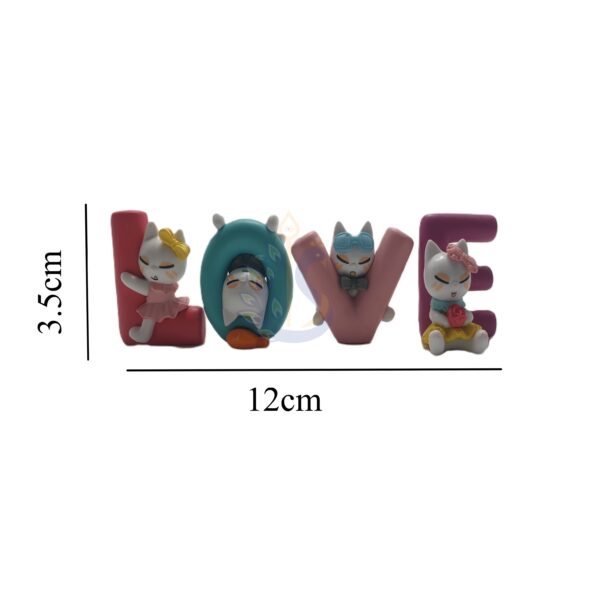 Miniature Kitty "LOVE" Decorative Figure