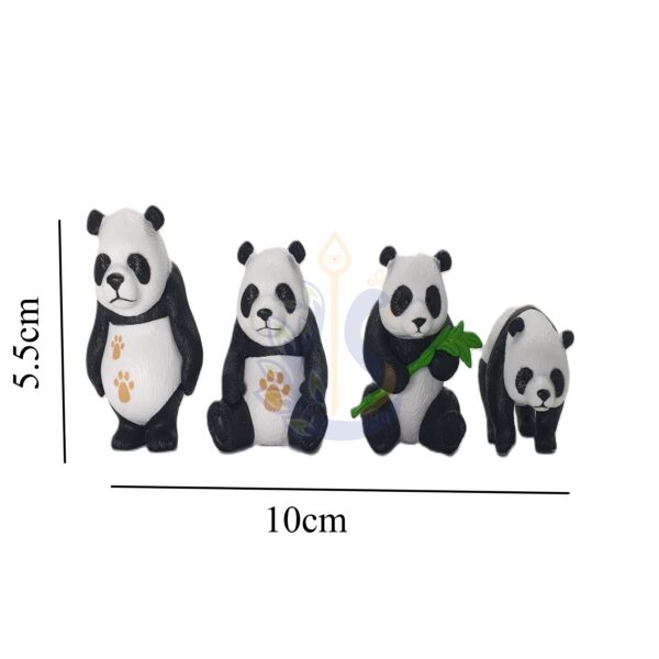 Miniature Panda Figure set of 4