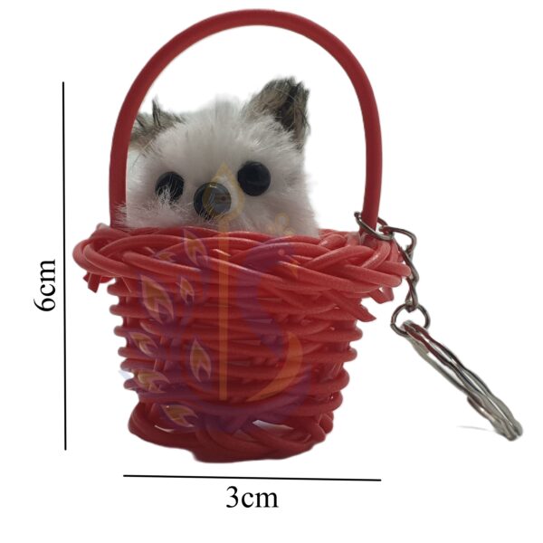 Puppy Basket Keychain