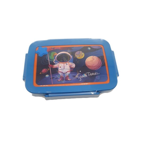 Space Themed Stainless Steel 2 Compartment Lunch Box