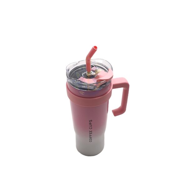 Stainless Steel Tumbler With lid & A Straw For Hot And Cold Drinks