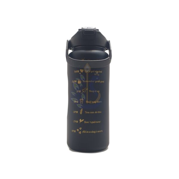 Black Motivational quoted Water Bottle