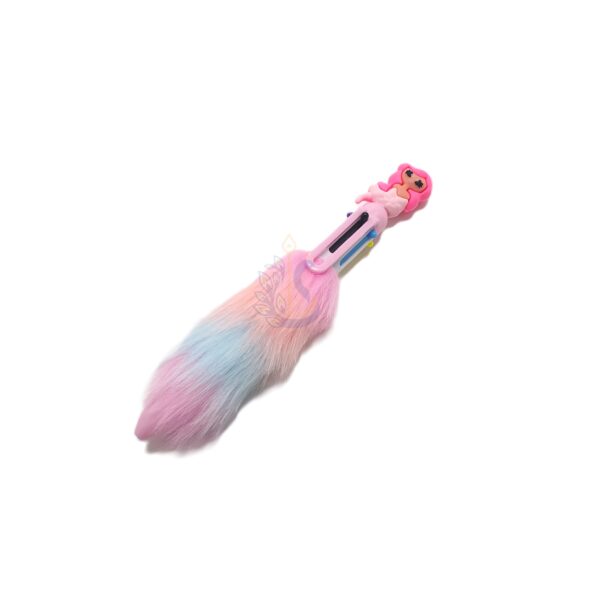 Mermaid Furry Taila Multi-Color Retractable Ballpoint Pen
