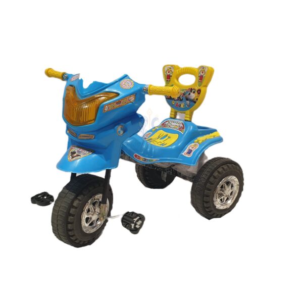 Blue And Yellow Deluxe Baby Tricycle