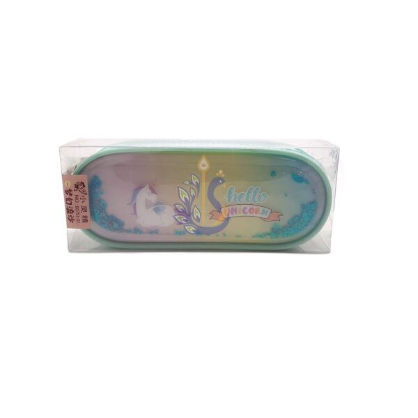 "Hello Unicorn" Glitter Pencil Case