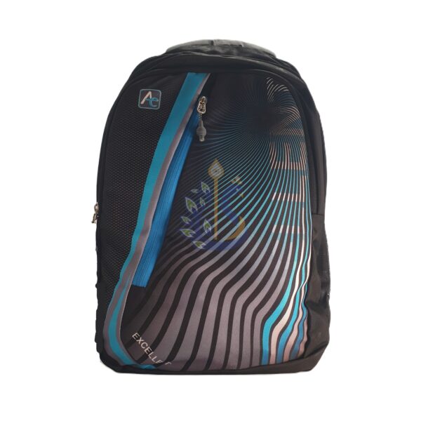 Black Backpack With The Text 'EXCELLF'
