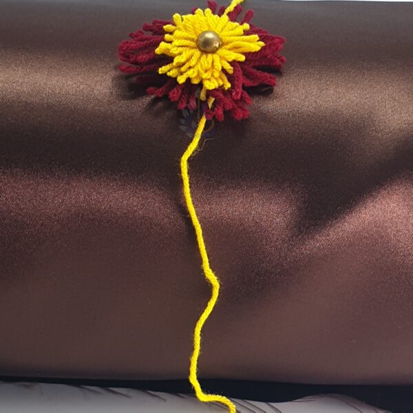 Vibrant Threadwork Flower Rakhi