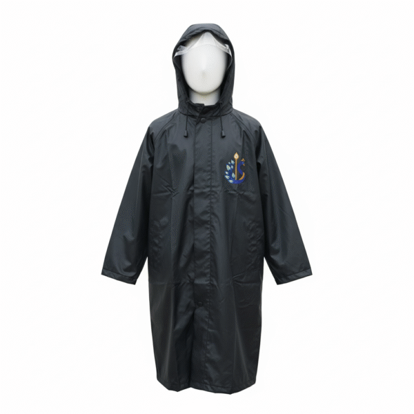 Kids' Waterproof Hooded Long Raincoat & All-Weather Youth Jacket