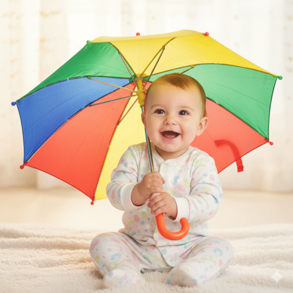 Children's Rainbow Multi-Color Fun Umbrella