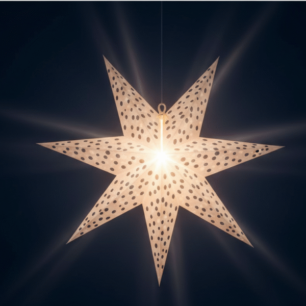Illuminated Paper Star Lantern | Hanging Festive Decoration Light