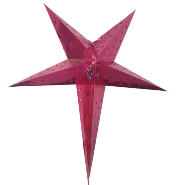 Rose Pink 5-Pointed Paper Star Lantern for Festive and Home Decor