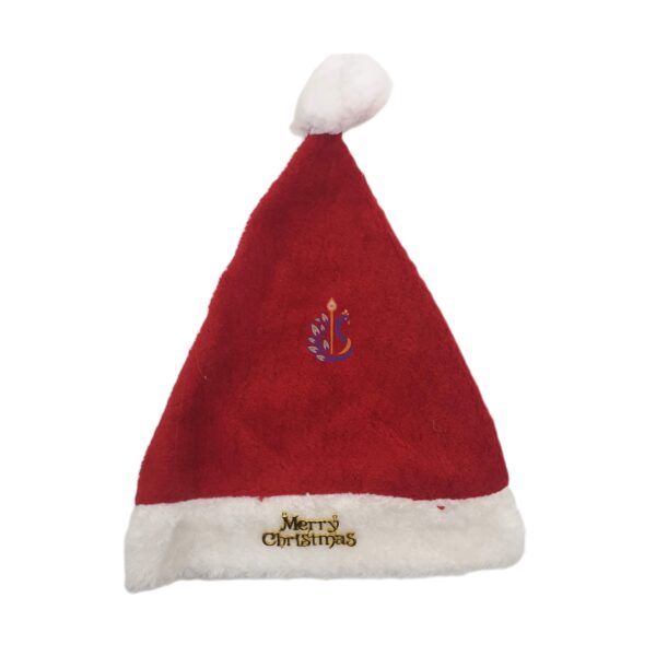 Nautical Anchor Premium Red Velvet Santa Hat