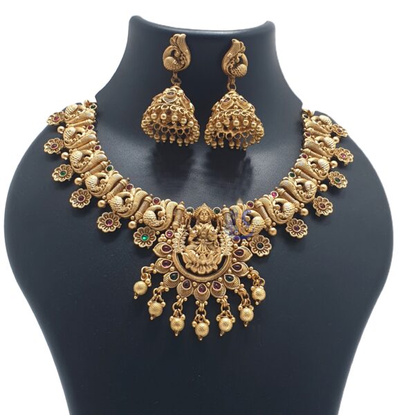 Traditional Gold Plated Bridal Choker Necklace Set