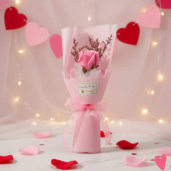 Eternal Blush Single Rose Bouquet