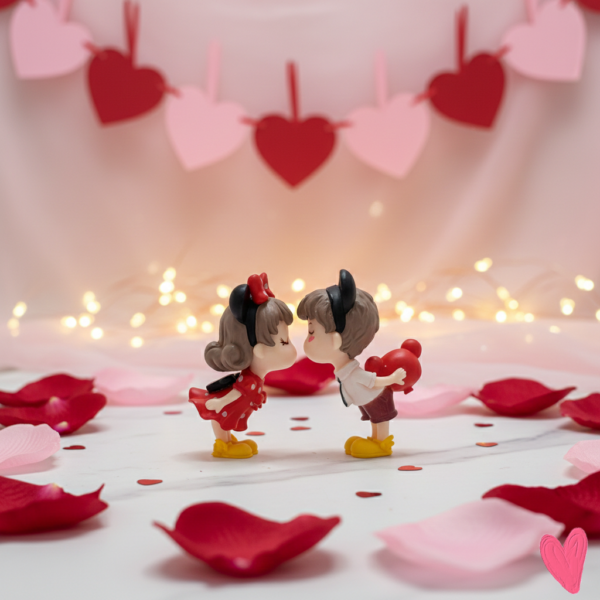 Sweetheart Miniature Couple Cake Topper & Decor Set