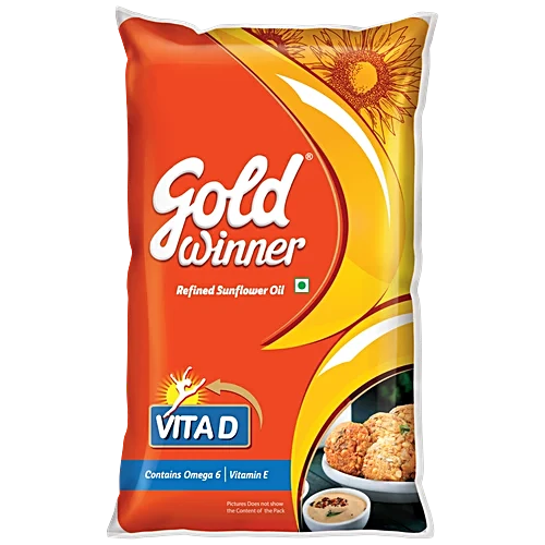 Gold Winner Refined Sunflower Oil (1 Litre Pouch)